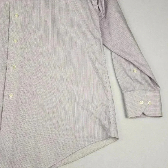 Brooks Brothers Mens Regent Dress Shirt Sz 16 4-5 Non Iron Red Blue Pinstripe - Picture 8 of 16